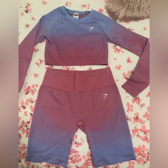 Gymshark Blue/Pink Matching Set - Picture 1 of 5